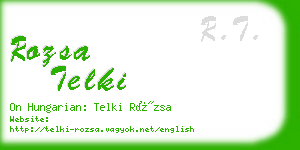 rozsa telki business card